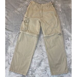 Vintage 00s Fivestar Convertible Cargo Skater Pants Men 30x32 Tan Baggy Wide Leg